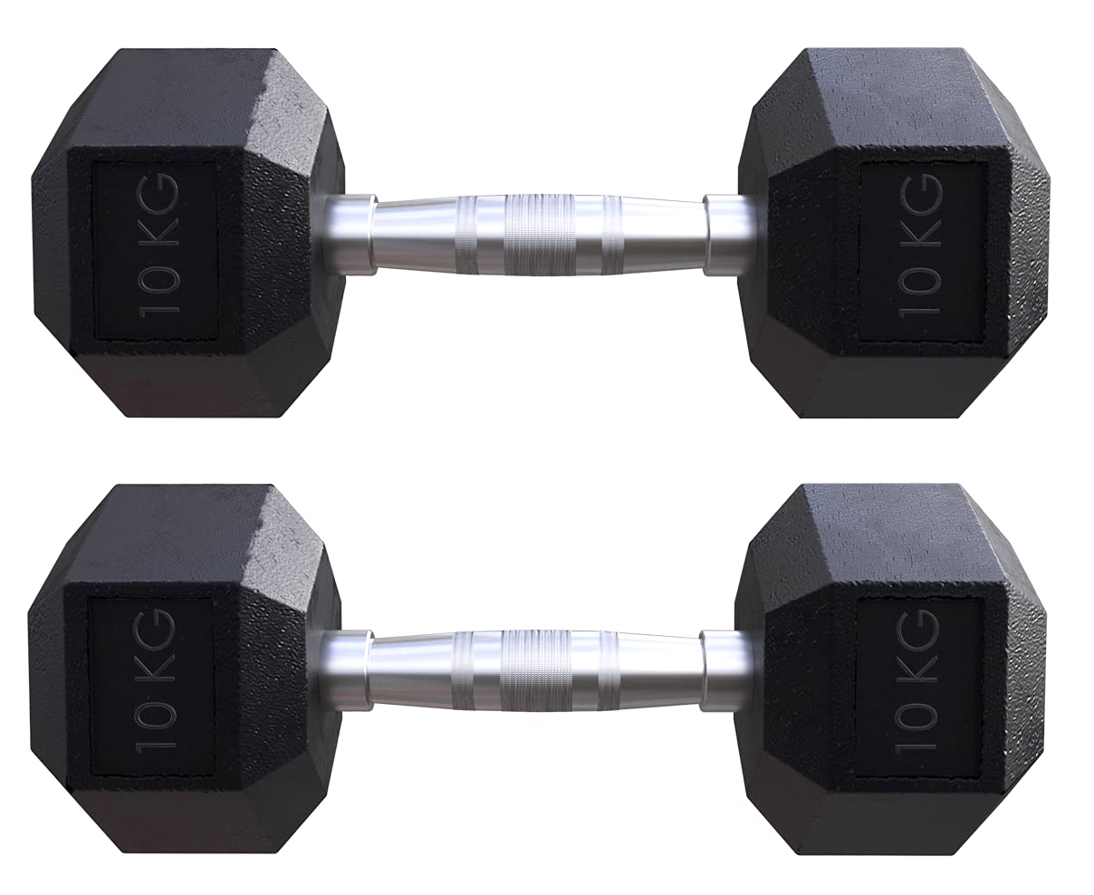 Buy Respire Fitness Hex Dumbbells Set, 7.5kg10kg Pair, Heavy Duty