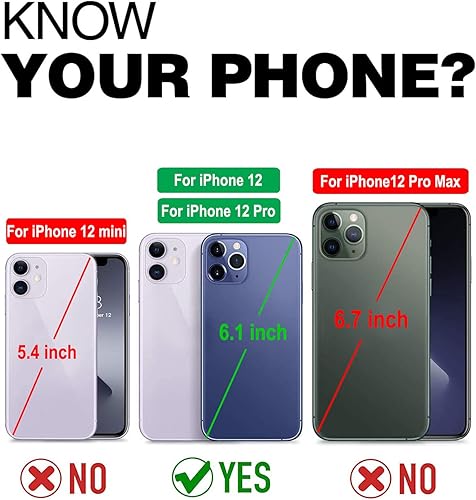 Miniatura 2 de SINIANL Funda compatible con iPhone 12, iPhone 12 Pro con tarjetero y tarjetero de cuero plegable con función atril y cierre magnético para iPhone