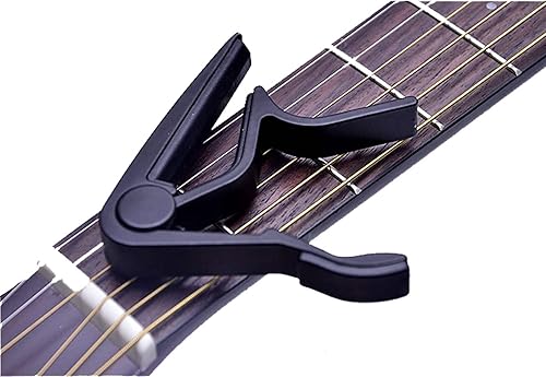 Miniatura 3 de Guitarra Capo 2 Pack Negro Capo Guitarra Abrazadera para Bajo Eléctrico Acústico Ukelele
