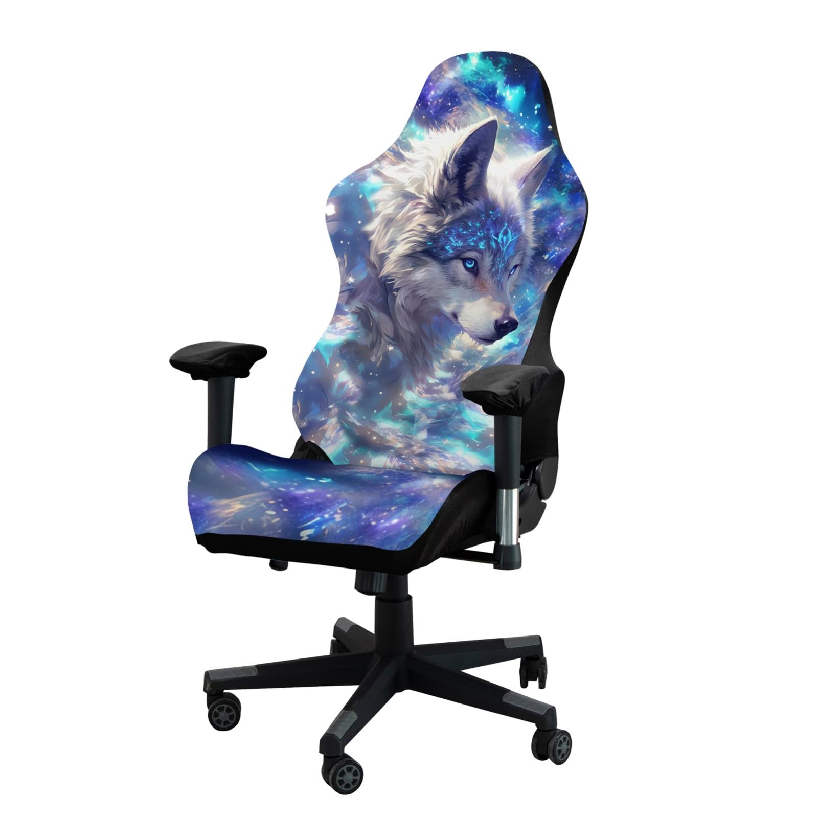 Tufkiss Funda para Silla Gaming 4 Piezas, Jacquard EláStico Cubre Sillas Gaming Antideslizante A Prueba De Polvo Funda Silla Oficina(No Incluye Sillas)(C)