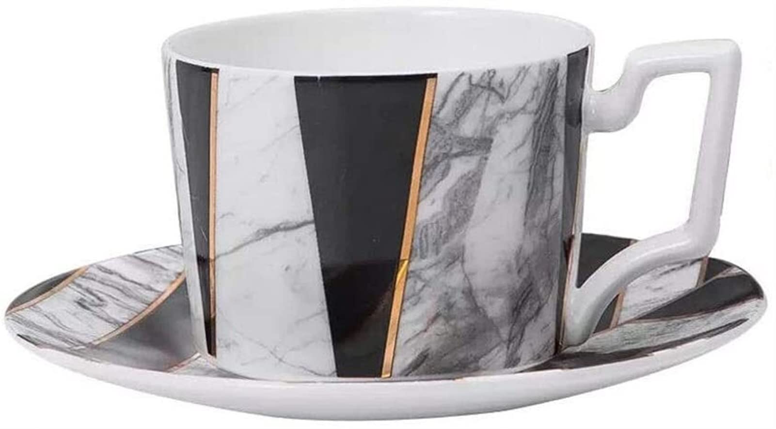 YNIYUJKL Bone China Coffee Cup And Saucer Set Dali Pattern Nordic Style Simple English Office Family Afternoon Tea Cup Set Coffee Cup