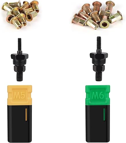 Juego de tuercas de remache y punta de mandril M5, M6 y 20 Kit de tuercas de remache NT600, NT700 y NT800, herramienta de remache 607, 1442 y 1443B