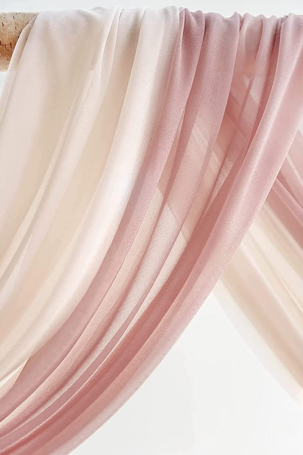 Hochzeitsbogen-Blumen enthalten 2 künstliche Blumengirlanden und 2 Chiffon-Vorhänge, Kunstblumen-Set for selbstgemachte Party-Empfangszeremonie-Hintergrund