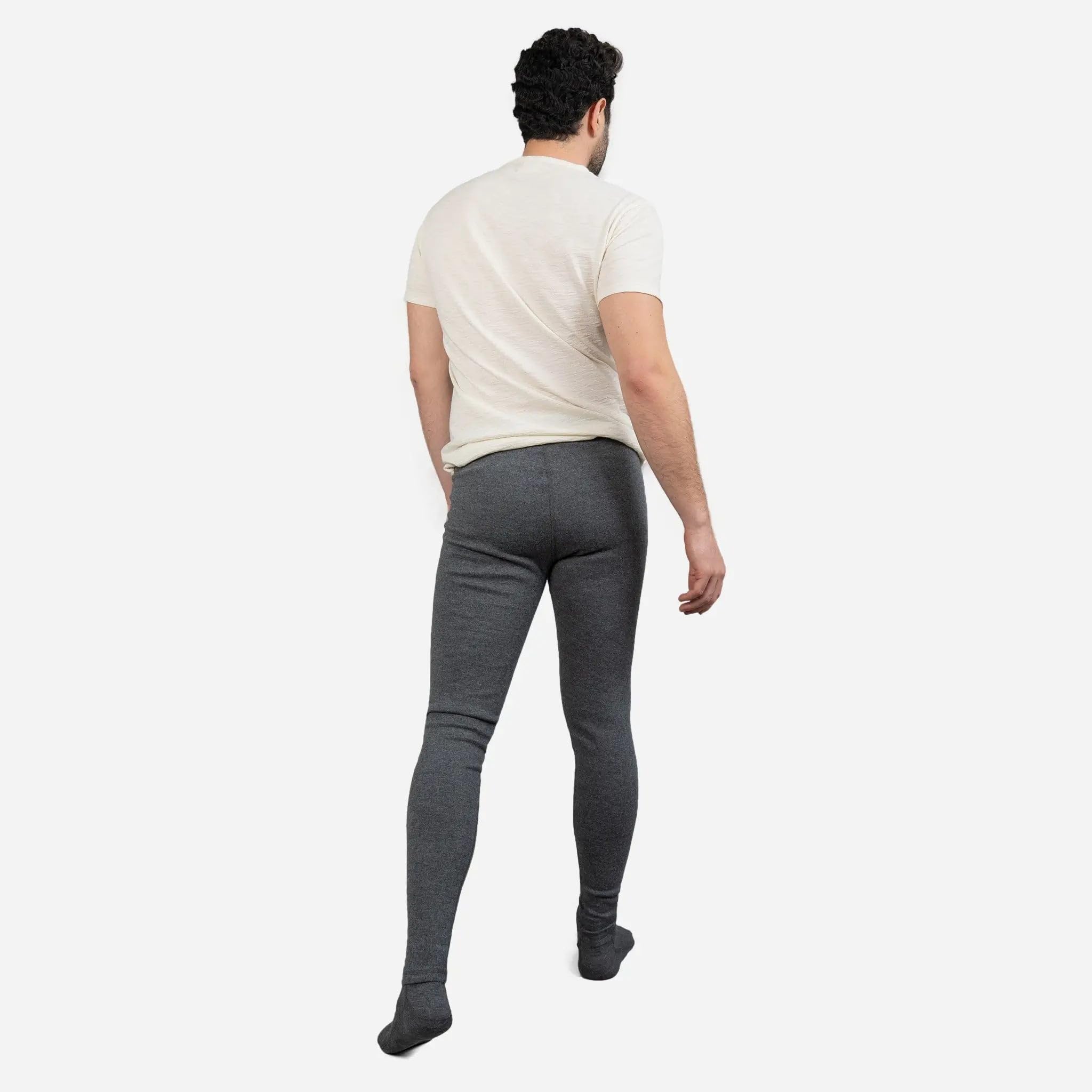 Leggings de lana de alpaca para hombre: peso medio 420