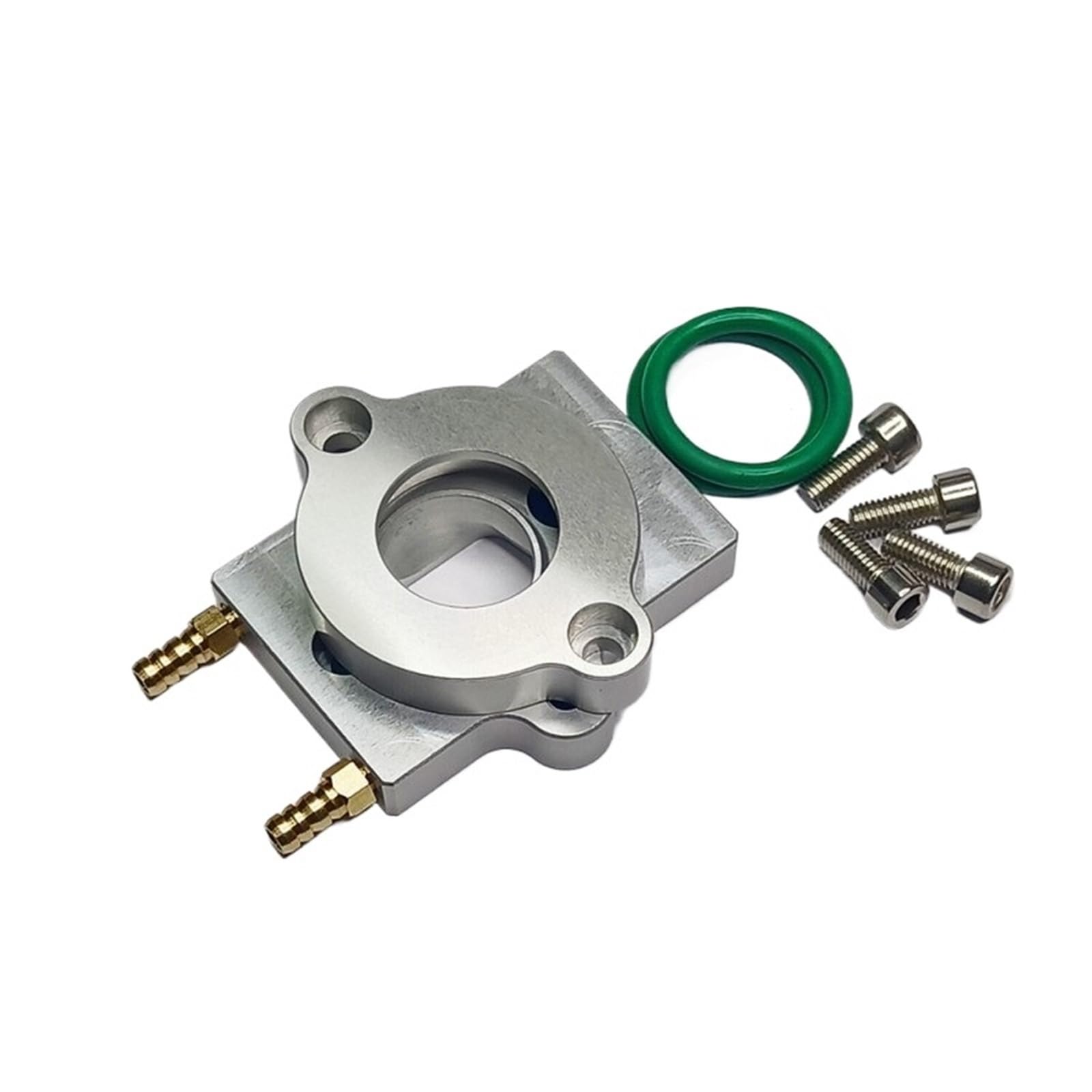 22mm-25.4mm Exhaust Pipe Mount Exhaust Elbow Mounting Plate for RC Gasoline Boats O Boats V Boats(Silver Suitable for 22mm Elbow Pipe)