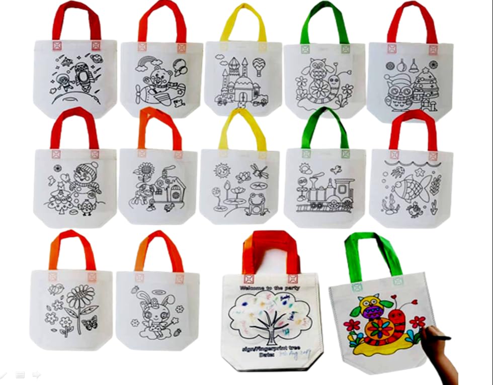 SV Traders DIY Reusable Bags/Assorted Theme Birthday Party Return Gifts Pack of 20 Pcs (10 x12) Inches/Kids Party Bags, Gift Bag, Kids Party Favor Bags, Candy Treat Goody Bag (B0CM79SW5D) Amazon Price History, Amazon Price Tracker