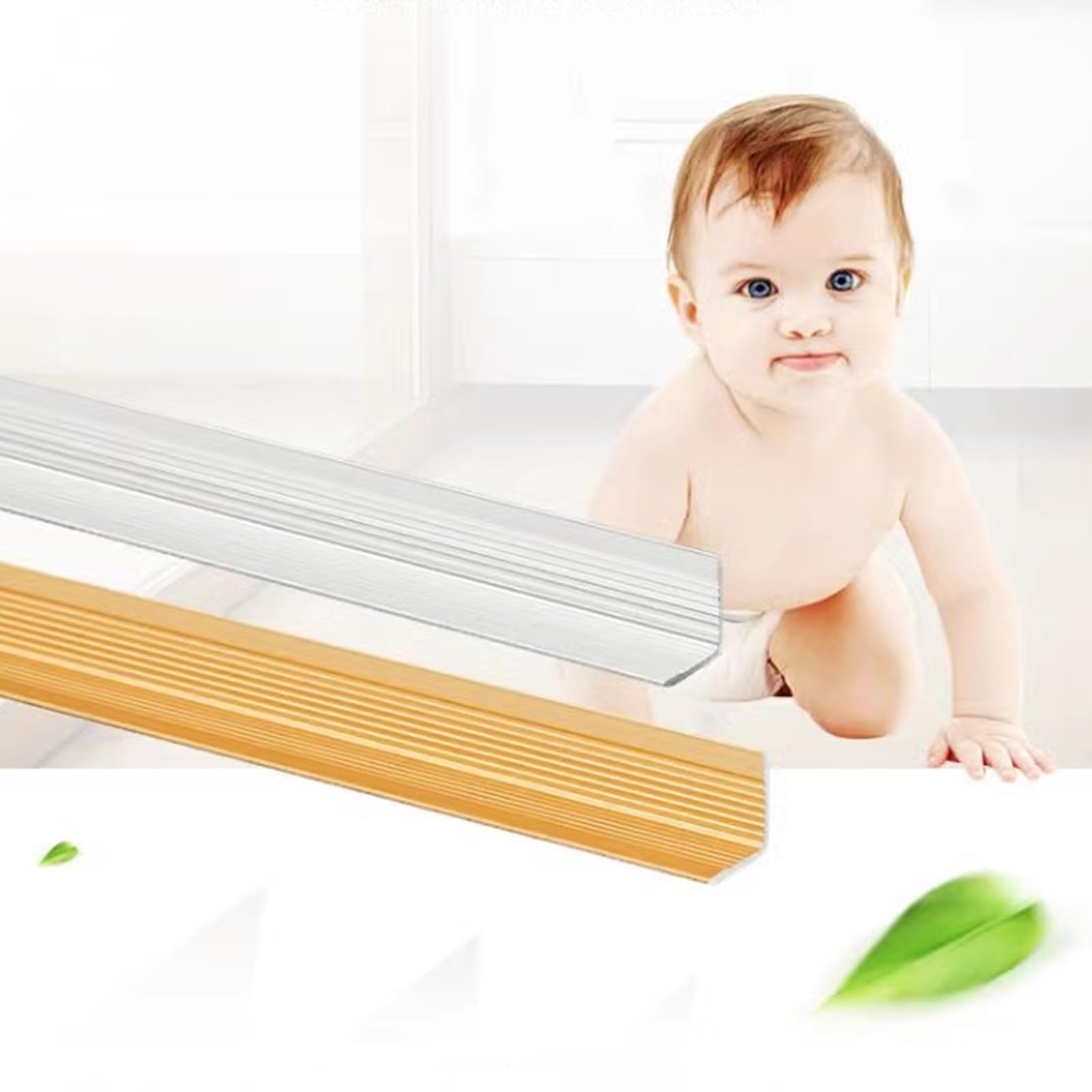3 tiras protectoras de esquina de aluminio de 0,9 m, protector de ángulo recto para sala de estar, bordes de azulejos de metal, solución de seguridad, prevención de colisiones, 10 x 10 mm, duradero y