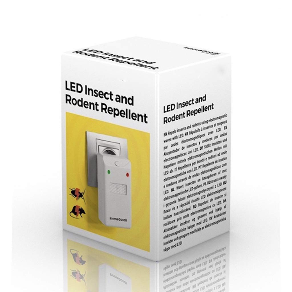 Ultrasónica repelente de plagas abrazo vuelo conjunto de 4 versión actualizada Control contra ratón interior enchufe – en para insectos, Cucaracha, roedores, moscas, cucarachas, hormigas, arañas, con luz de noche
