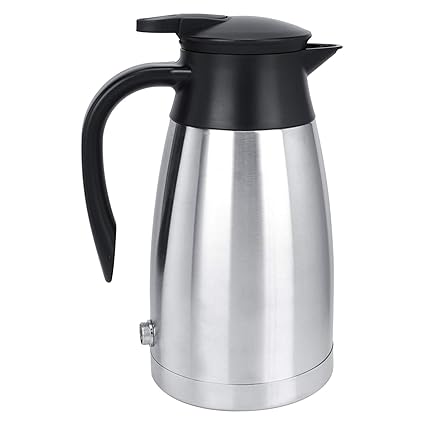 Car Travel Kettle, 1000ML Anti-Skid Base Stainless Steel Portable Hot Water Cup, Proof Self-Driving Tour Kettle Heating Kettle for Car Truck