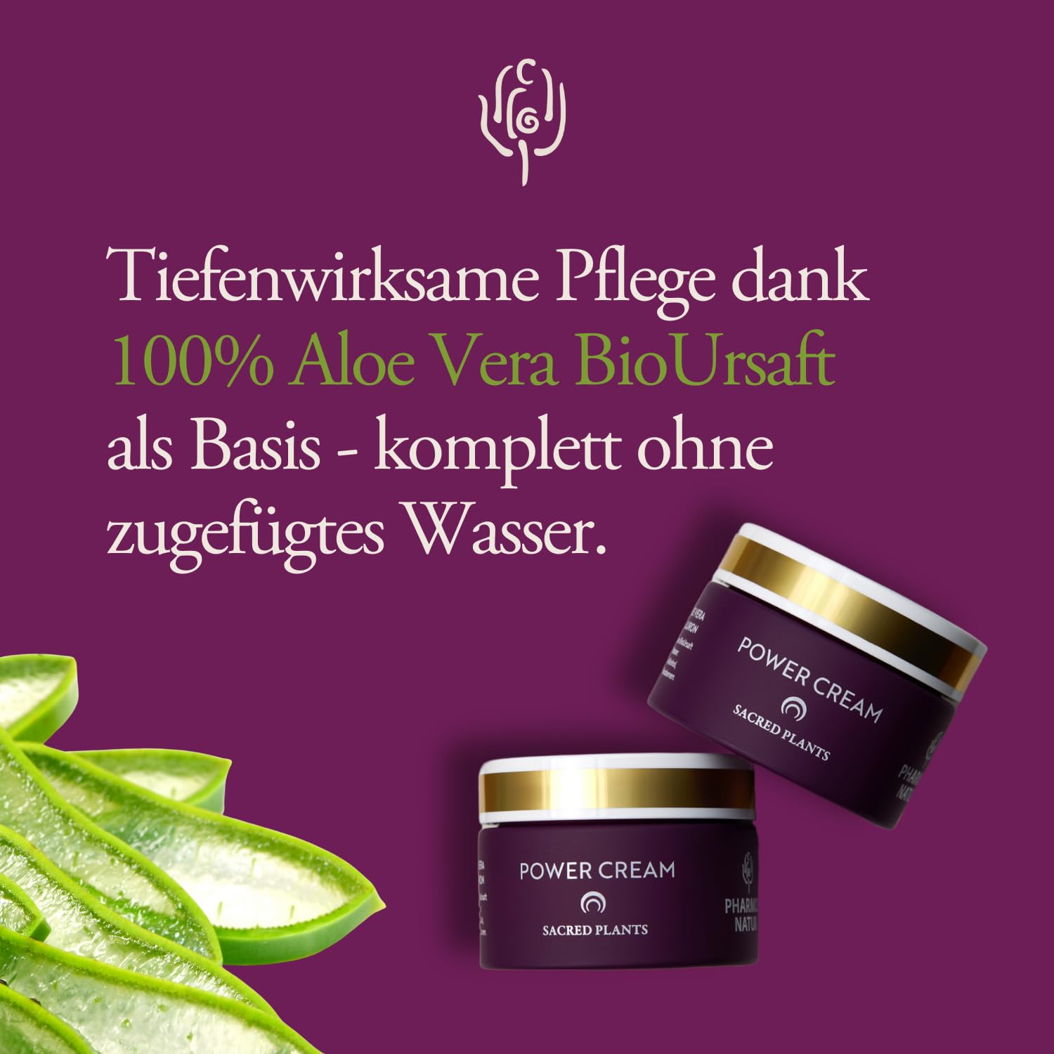 Pharmos Natur Love Your Age Power Cream 50ml - Anti-Aging Hautpflege mit Kollagen aus Cranberry, Moringa & Avellana, pflanzlichem Hyaluron, Antioxidantien & Bio Aloe Vera für trockene, reife Haut