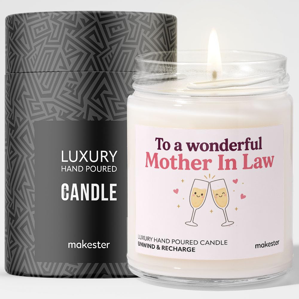 Gift for Mother in Law On Wedding Day - Luxury Soy Wax Candle - Vanilla, Jasmine, Sugared Almond - Makester โ image 1