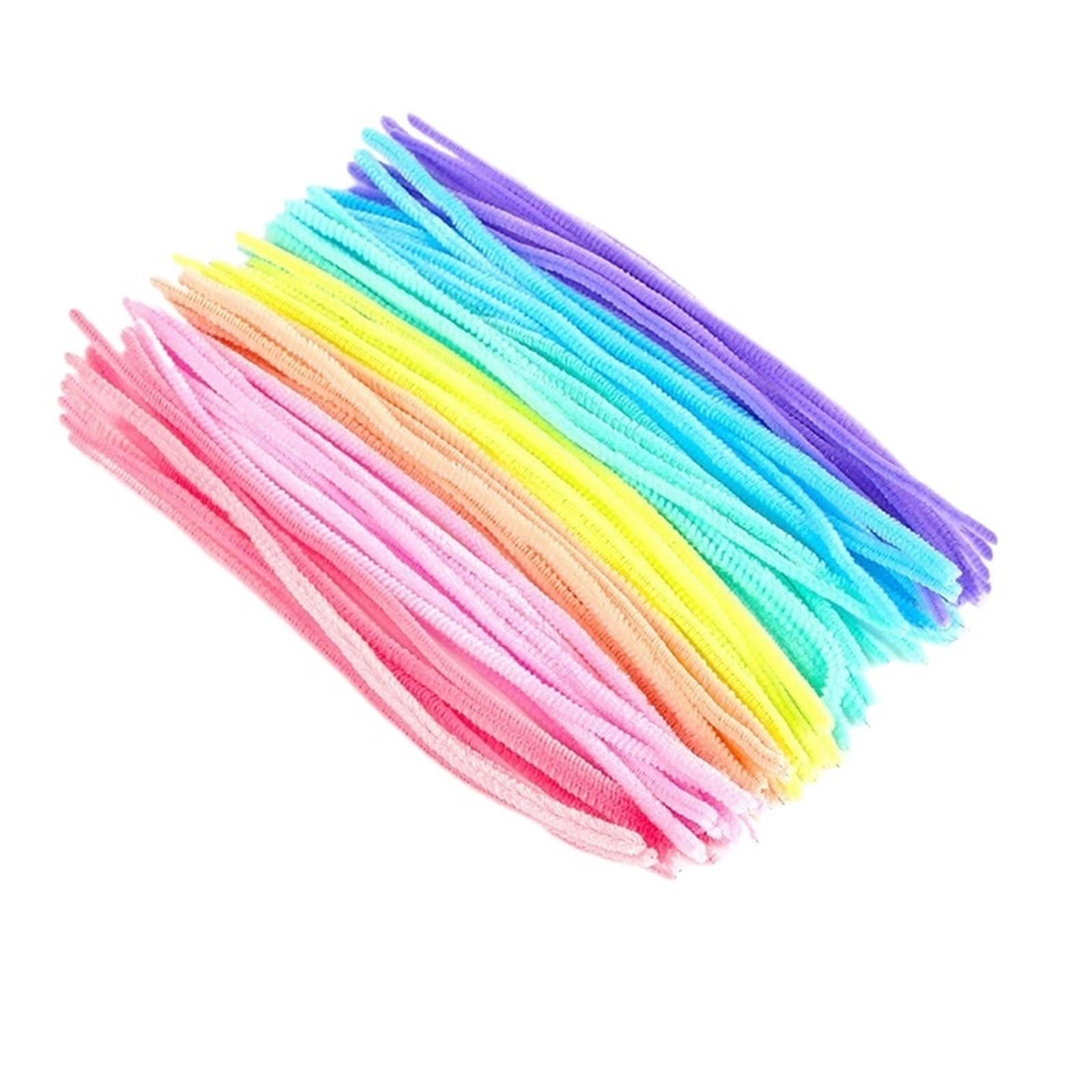 100/200/300/400/500 Uds. Limpiadores de tuberías con tallos chenilla for niños, tiras palo felpa, juguete artesanal educativo, suministros hechos a mano DIY Para Bricolaje(Mix Color 2,500pcs)