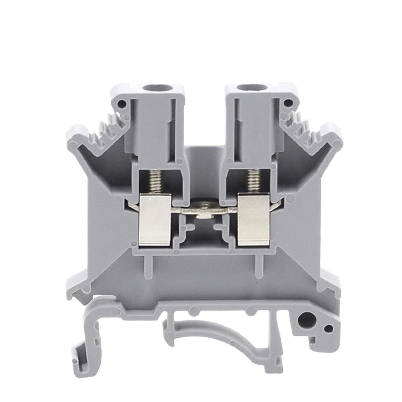 5/10 Uds. Bloques de terminales de Montaje en Carril DIN UK-5N Cable de Tornillo Conector de terminales eléctricos Cables de latón 41A 4mm2 (Size : 10pcs (UK-5N))
