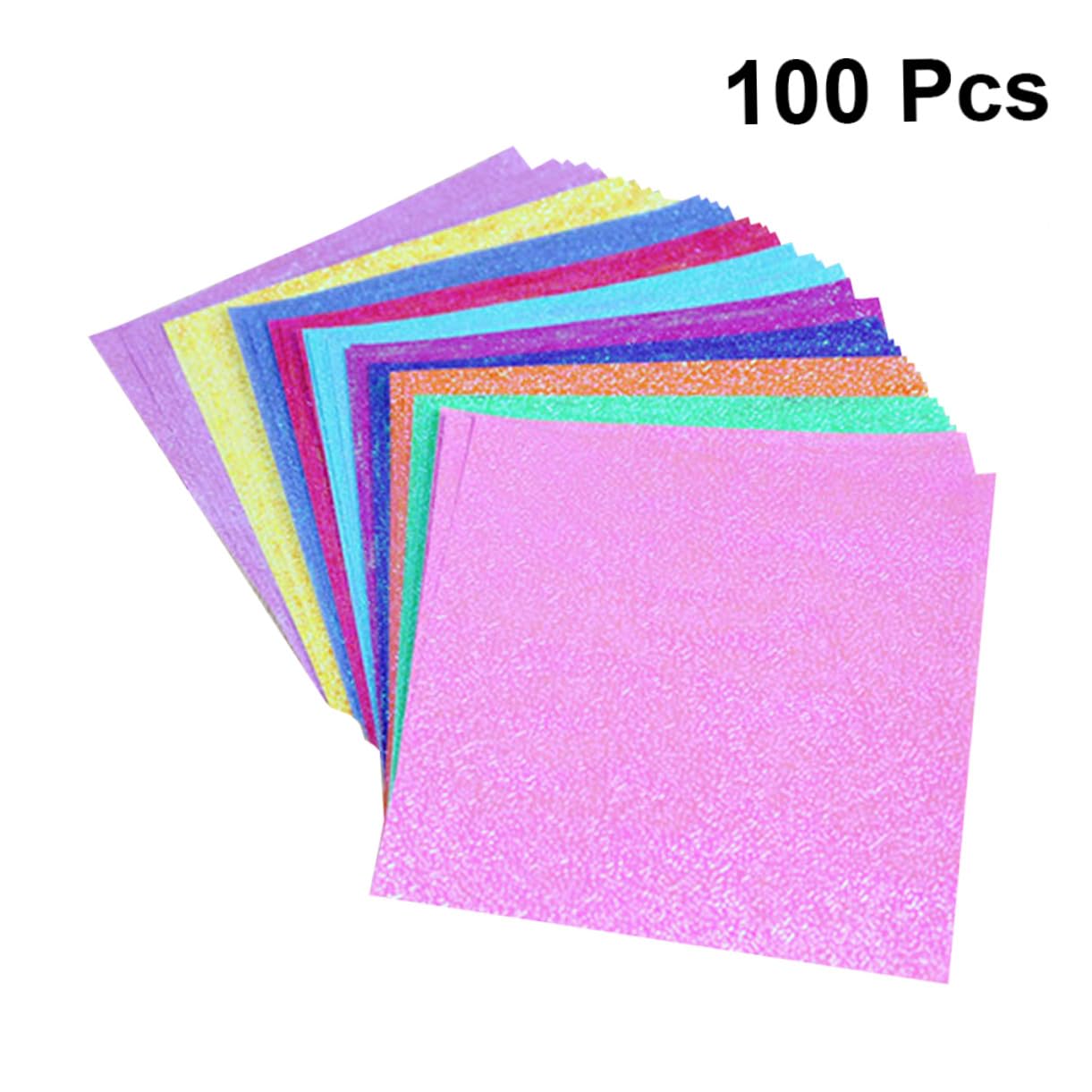100stücke Buntes Origami Papier Glänzendes Faltpapier Perlglanzpapier Für Diy Bastelarbeiten Bastelpapier Handgeschöpftes Papier