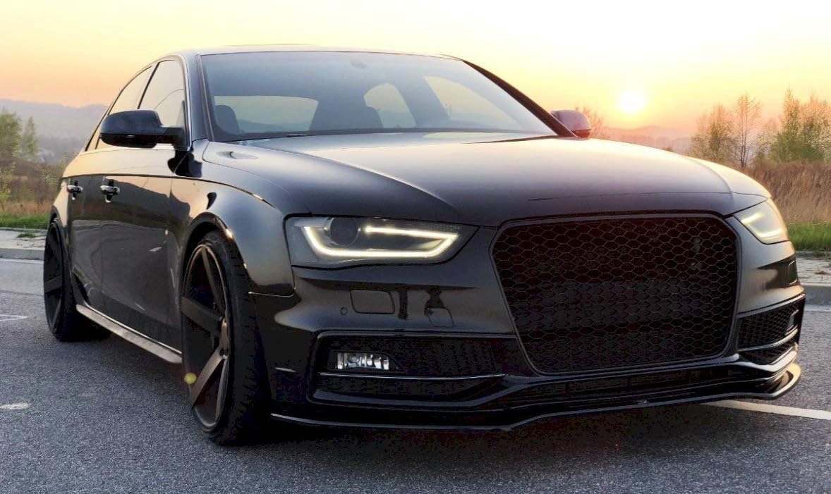 Front Bumper Lip Spoiler Compatible with Audi S4 B8/ A4 B8 S-Line Facelift Maxton Design Splitter (2011-2015)
