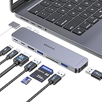 Melelink 8-in-2 USB C Hub for MacBook Pro/Air M1-M5 2016-2025: 4K HDMI, Thunderbolt 3 100W PD, USB Ports, SD/TF Reader