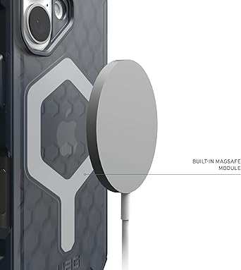 URBAN ARMOR GEAR UAG Designed for iPhone 16 Case 6.1 Essential Armor - Compatible with MagSafe Charging Rugged Slim Sleek Shockproof Anti-Slip Military Grade Protective Cover, Ash