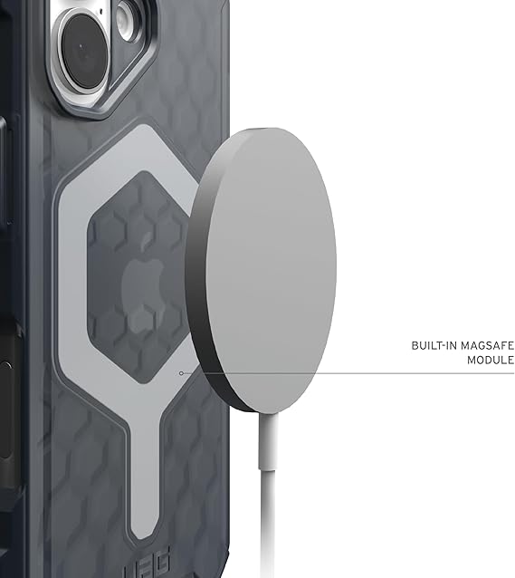 URBAN ARMOR GEAR UAG Designed for iPhone 16 Case 6.1 Essential Armor - Compatible with MagSafe Charging Rugged Slim Sleek Shockproof Anti-Slip Military Grade Protective Cover, Ash