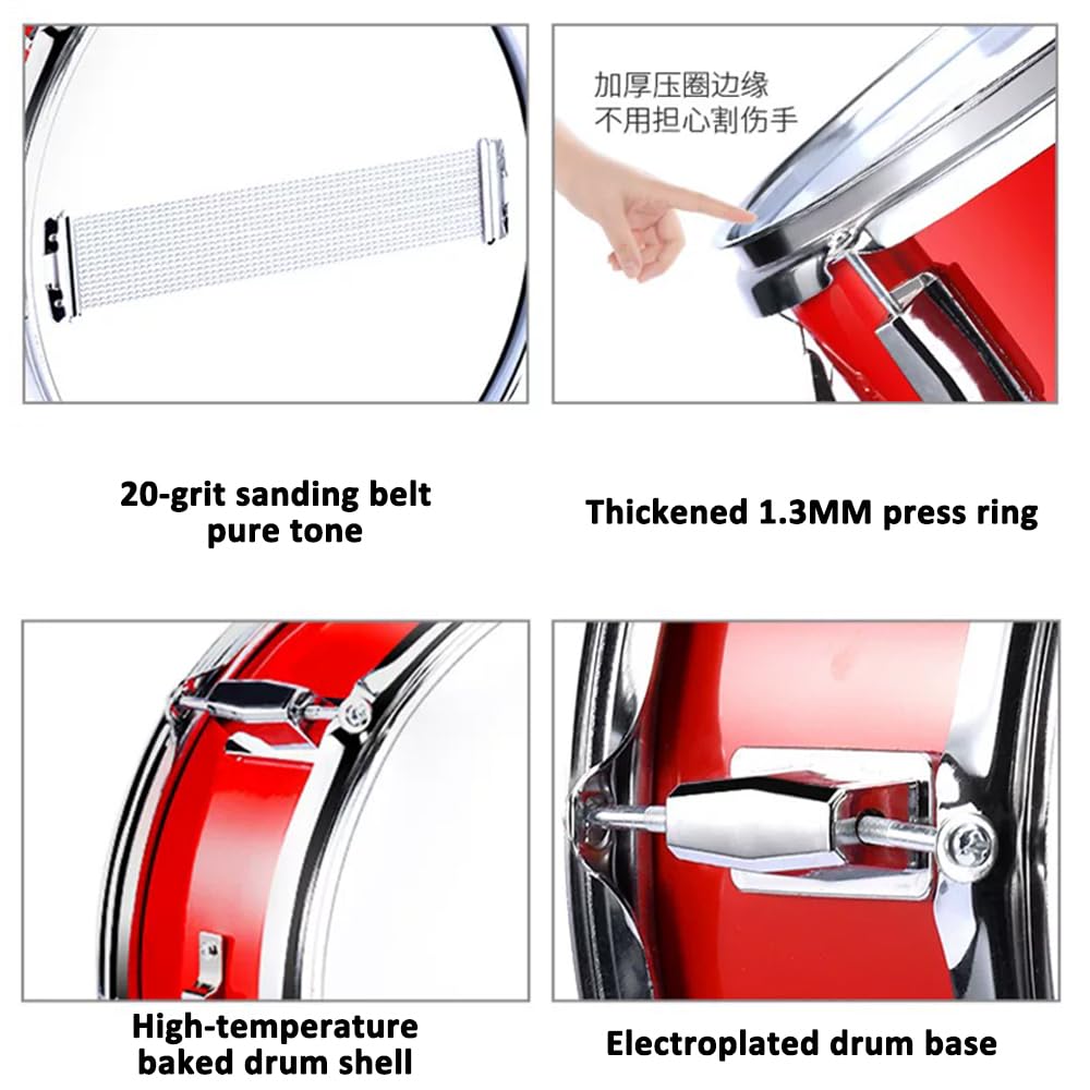 Tambor transparente de doble tono, motivación deportiva, instrumento de percusión para animar juegos, incluye baquetas y correa para el hombro