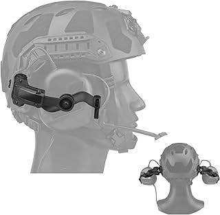 XFLHXY Adaptador de Riel para Casco, Auriculares Tácticos Ajustables Multiángulo, Accesorios para Casco de Airsoft, Protección Auditiva, Accesorios de Montaje para Casco