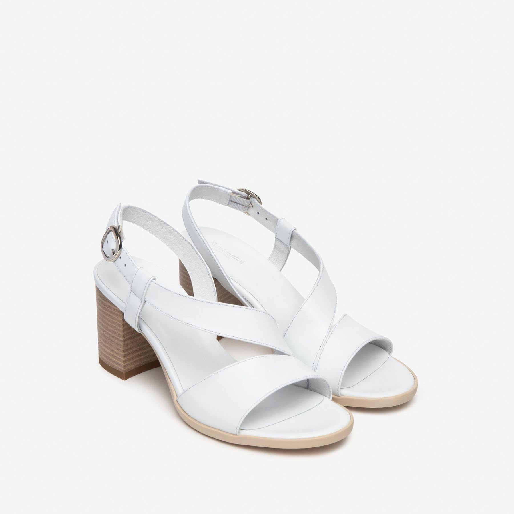 Nero Giardini Sandalo in Pelle con Tacco Ampio