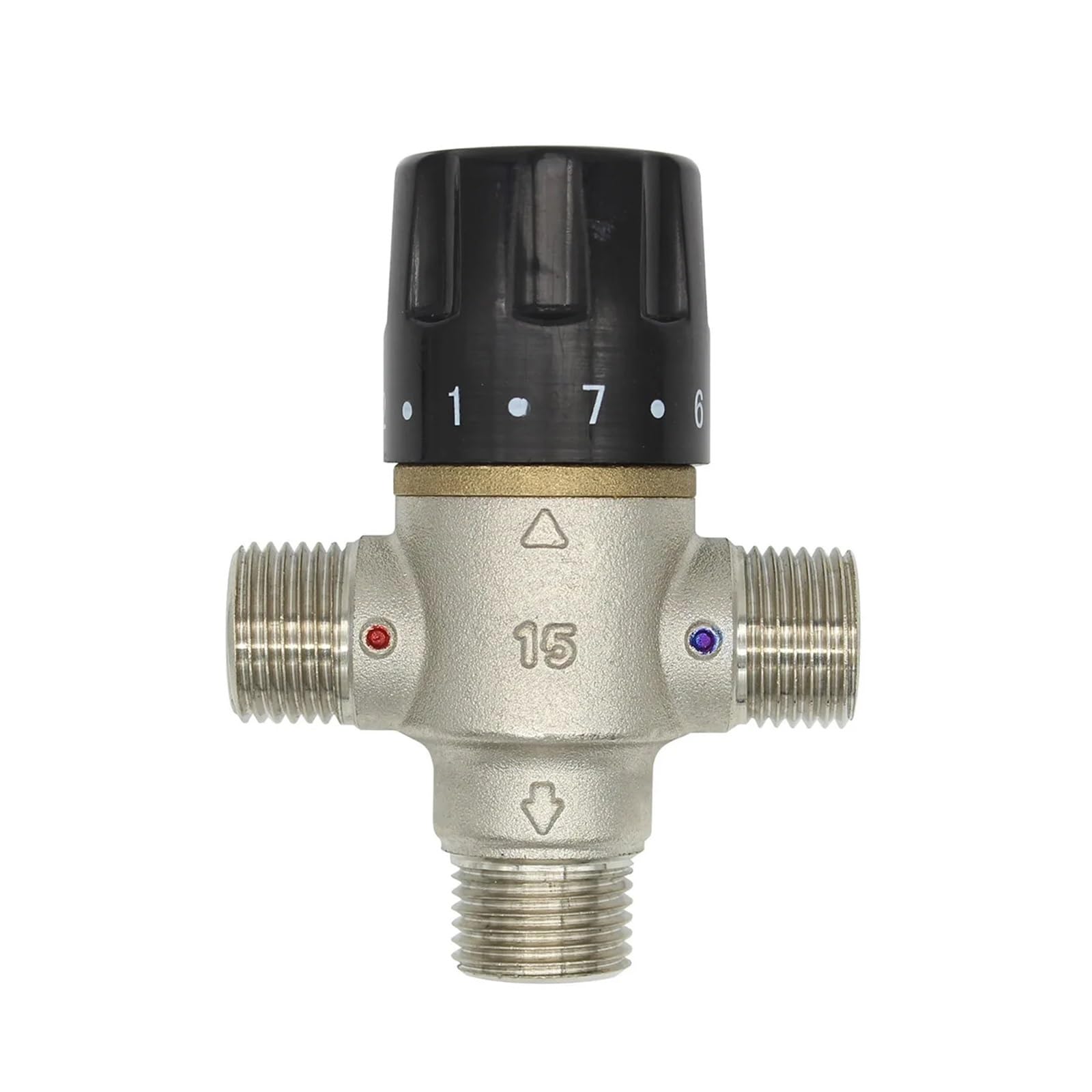 Brass Thermostatic Mixing Valve for Solar Bathroom Faucet - DN15 DN20 DN25 Temperature Control Valve - 1pcs(DN20)