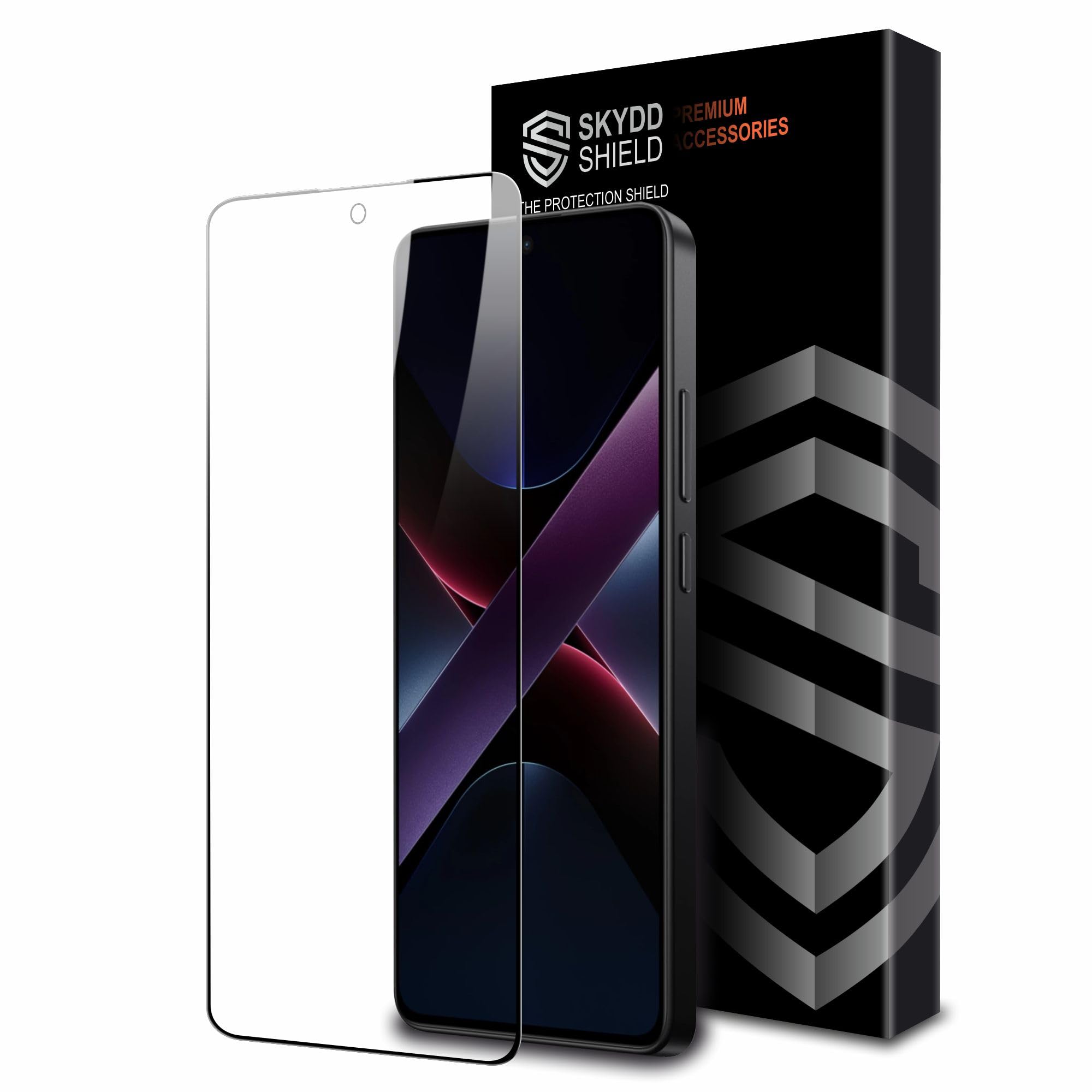Military-Grade Gorilla Tempered Glass For Poco X7 Pro (6.67 Inch) With Installation Kit | Edge to Edge Coverage | Black