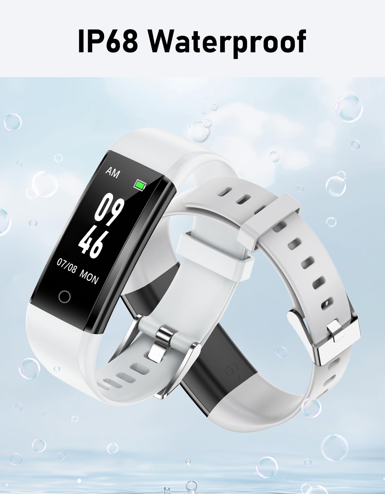 GRV Orologio Contapassi da Polso senza Bluetooth senza APP Pedometro Orologio Fitness Tracker Semplice Conta Calorie KM Sonno Distanza Impermeabile IP68 per Donna Uomo Anziani Bambini