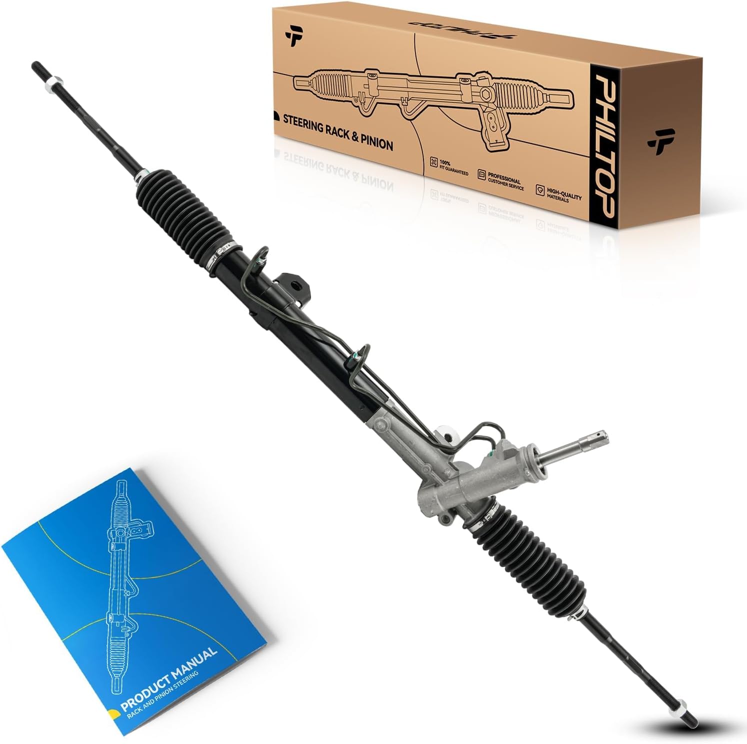 PHILTOP Hydraulic Power Steering Rack and Pinion Assembly Direct Fit 2007-2010 Caliber, 2007-2010 Compass/Patriot, 2011-2017 Compass/Patriot 4WD Replace No.22-384