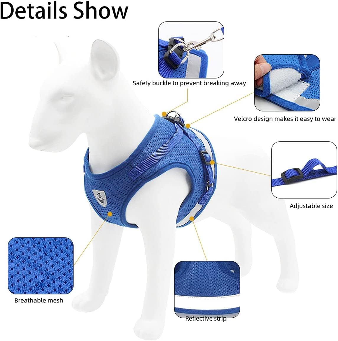 DARENYI Small Dog Harness and Lead Adjustable Dog Harnesses - Image 4