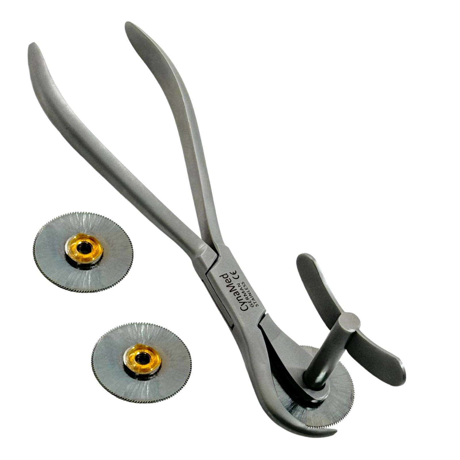 German Stainless Steel Heavy Duty Finger Ring Remover 6 Inches Long + 2 Extra Cutting Blades - Finger Ring Cutter Device, Jeweler, First Aid