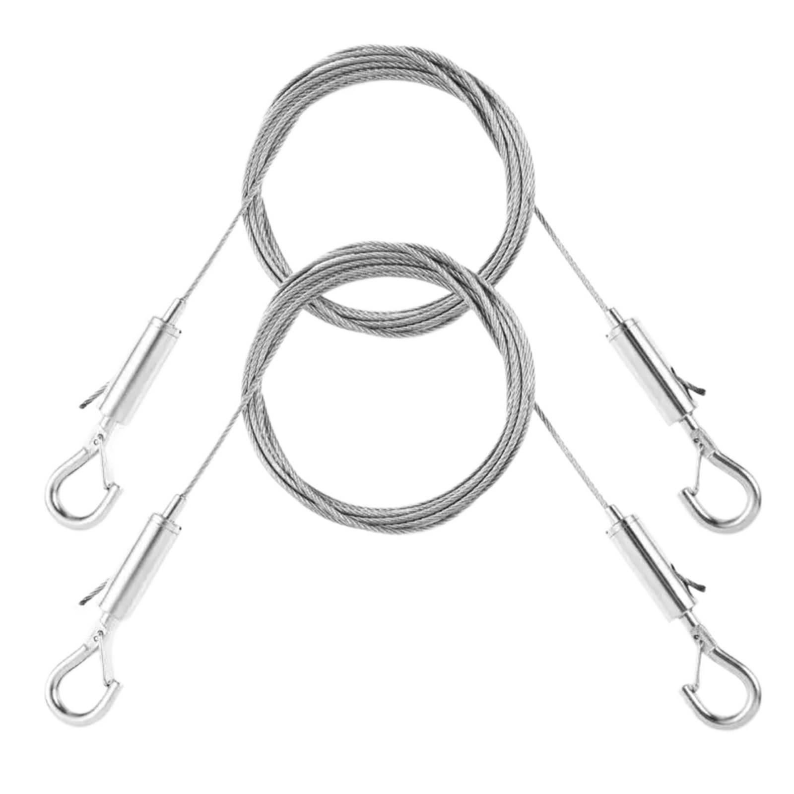 Gwyzax Style F 2M Adjustable Picture Hanging Wire 5 Pcs Adjustable Picture Hanging Wire, Heavy Duty Stainless Steel(Style F 2M)