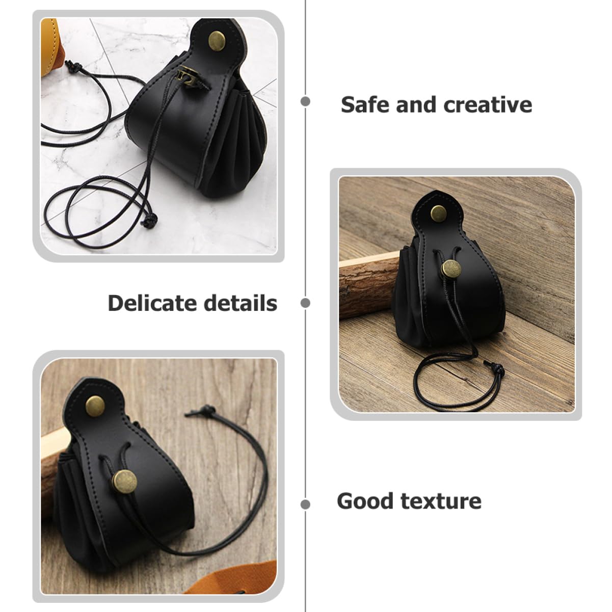 Toyvian 4 Pz Custodia Per Dadi Memorizzazione Delle Carte Collezionabili Sacchetti Per Bomboniere Con Coulisse Borsa e Vassoio Per Dadi Freddo Buste Biliardo Bloccabile Borse Filtro Pelle