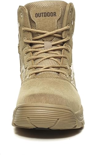 Miniatura 7 de Eliogn Botas de entrenamiento para hombre, zapatos de senderismo, tácticas, militares, para combate, al aire libre, botas de trabajo