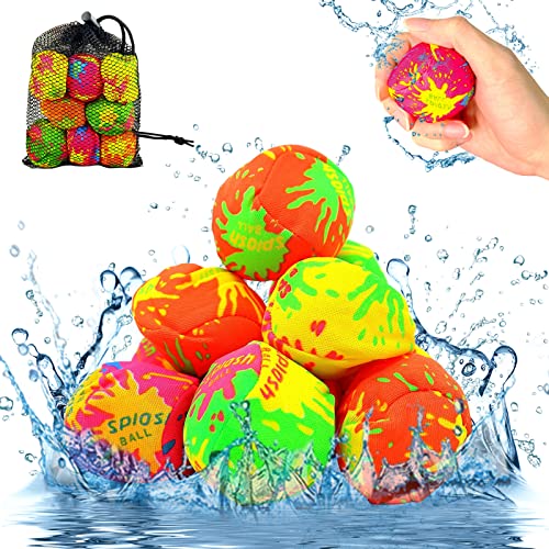 Wasserball,8 Stück Wasserbomben Wiederverwendbare,Wasserbomben Set Splash Bälle,Wasserbomben Bälle,Bälle ein Spiel für Wasserspaß,Splash Ball Wasser Ballon,Wiederverwendbare Wasser Ball