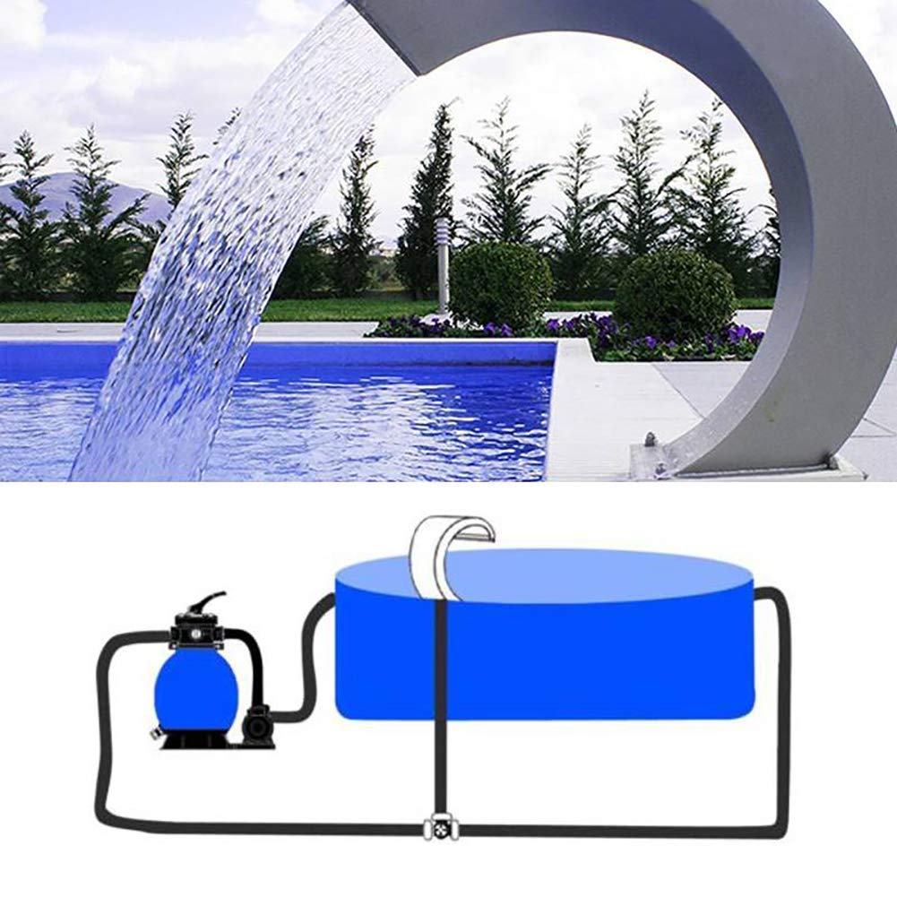 Fuente de Cascada de Acero Inoxidable para jardín Exterior, Ideal para estanques de Peces y Piscinas. Elementos acuáticos duraderos para paisajes Elegantes.