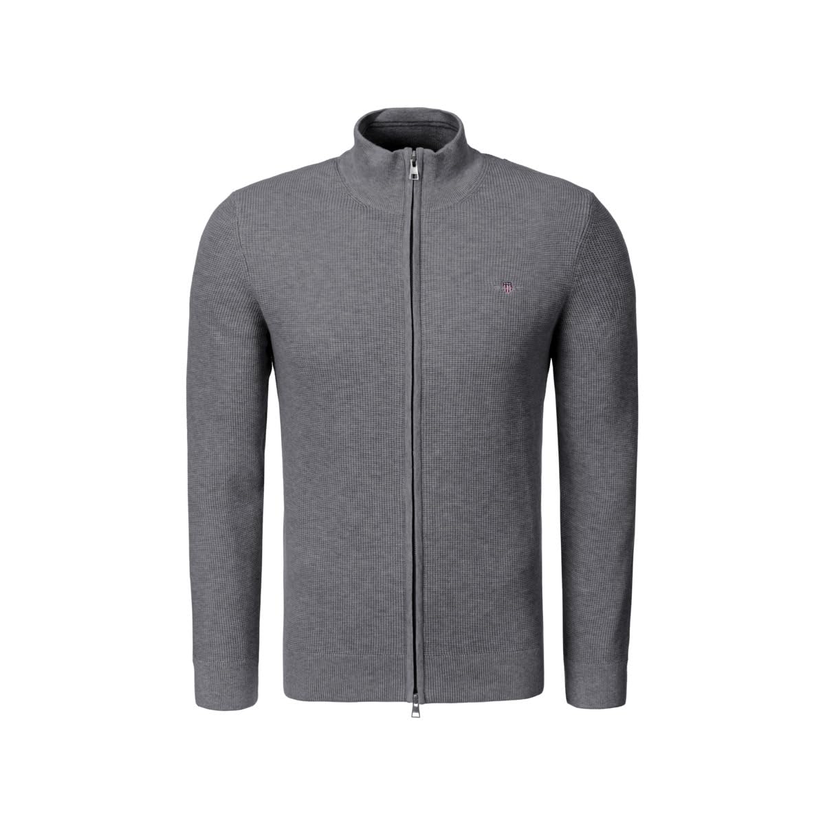GANT Herren Micro Textured Cotton Zip Cardigan Pullover