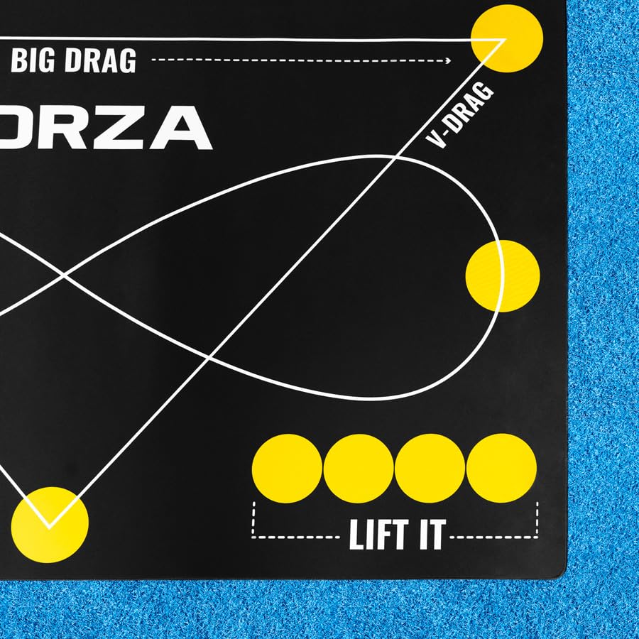 FORZA Individuele hockey-controlemat, 150 × 90 cm, pvc-stick-handling