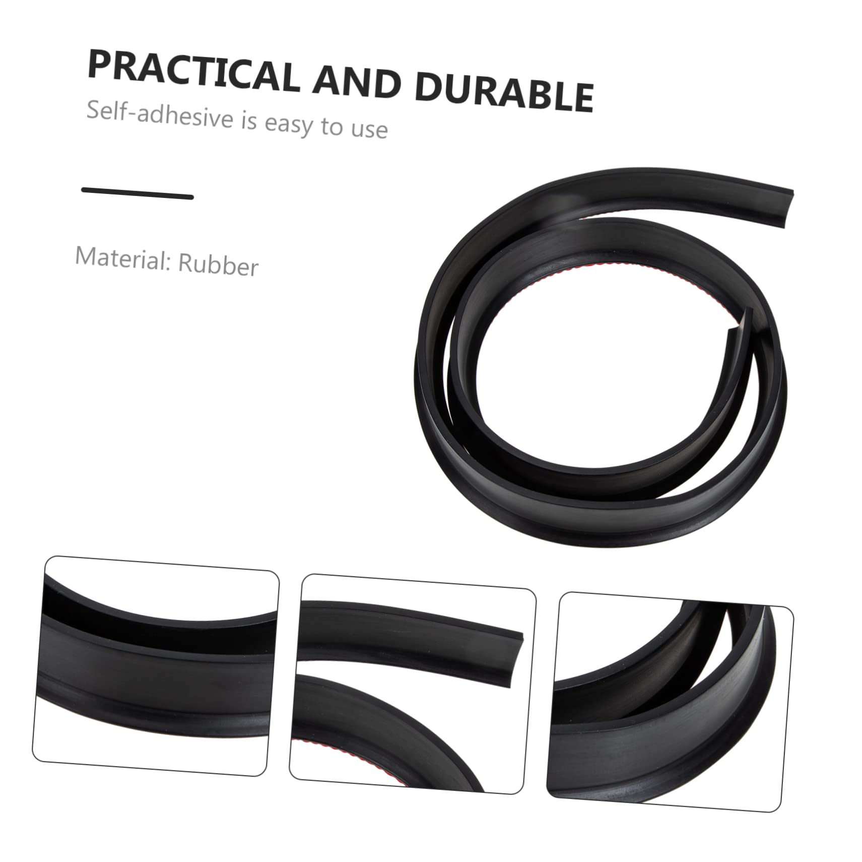 BUTIFULSIC Shower Barrie Clear Tub Self Adhesive Caulk Tape Kitchen Sink Sealing Tape Caulking Tape Toilet Caulk Sealing Tape Caulking Door Draft Stopper Tub Caulking Strip Black Rubber