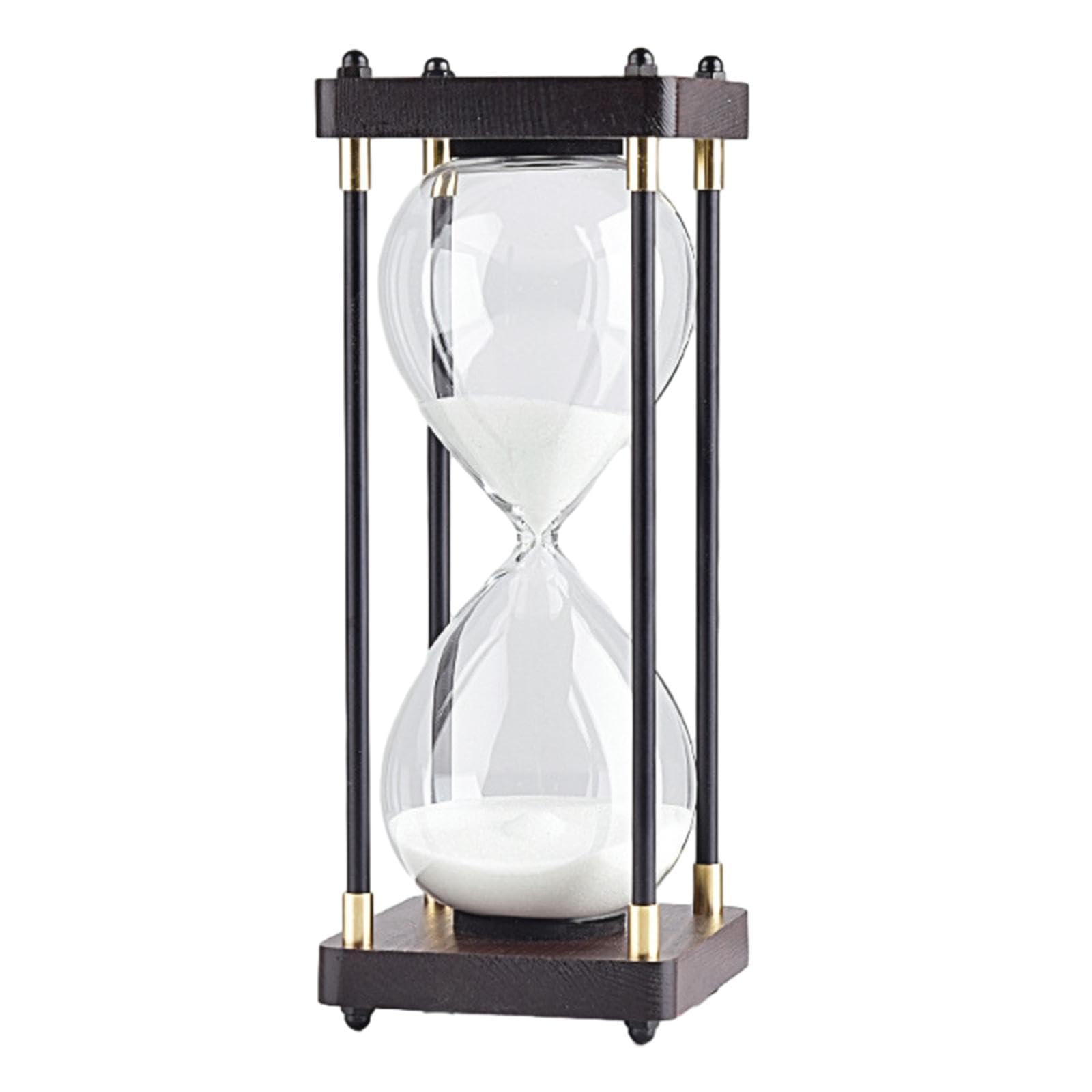 Reloj de Arena de 30 Minutos, Temporizador Portátil para Niños, Decoración del Hogar, Reloj Temporizador, Decoración de Juegos de Festival, año, Blanco, Individual