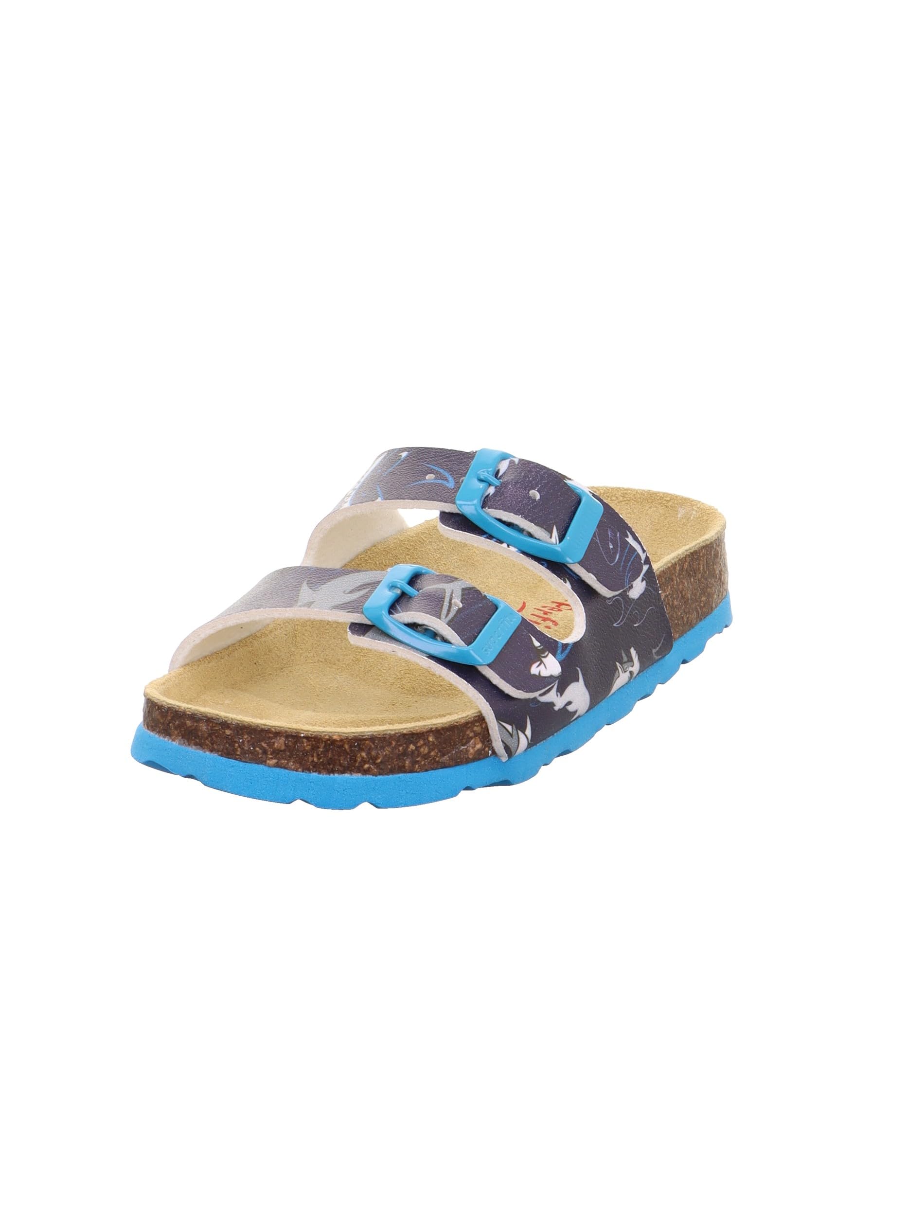 Superfit Boys' Footbed Slippers 1-800111 Slippers, Blue/Multicoloured 8140