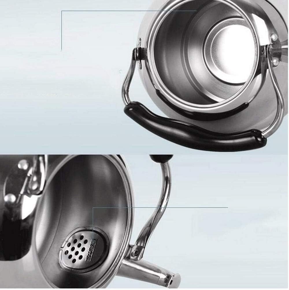 Kitchen - Hervidor de acero inoxidable 304 grueso de gas de inducción, hervidor universal para restaurante familiar, para el hogar, la oficina, al aire libre, 4 litros