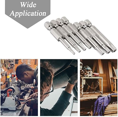 Miniatura 7 de Mesee Juego de puntas de destornillador Torx de seguridad de 5 puntos, 14 puntas de destornillador Torx de seguridad con estrella de seguridad, 5