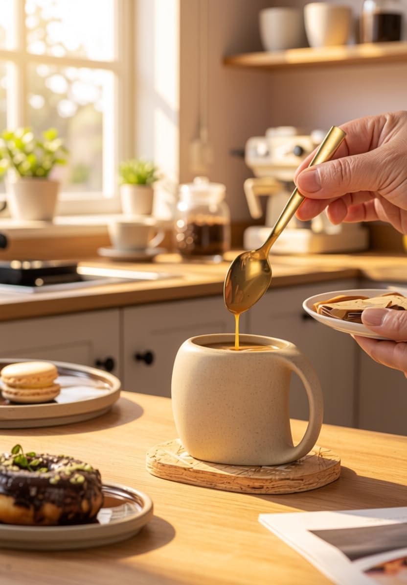 Ceramic Espresso Cups Set of 4, Double Espressos Shots Cup,4 OZ Espresso Mugs,Cute Small Coffee Cups for Double Shots,Cappuccino,Small Latte,Tea,Cafe (Neutral Beige, 4 OZ)