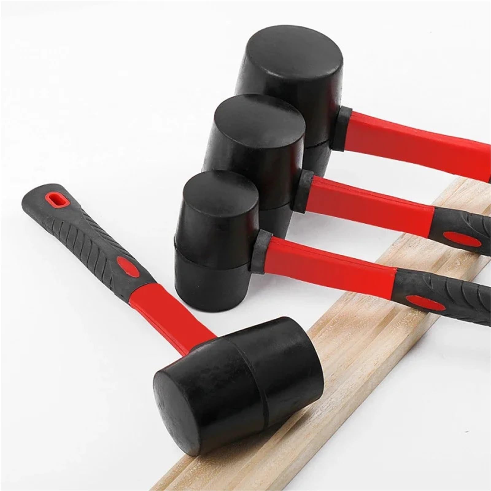 Martillo Goma 1 martillo de goma suave doble cabeza | Herramienta manual multifuncional de mazo resistente 8/12/16/24 Oz(24 OZ)