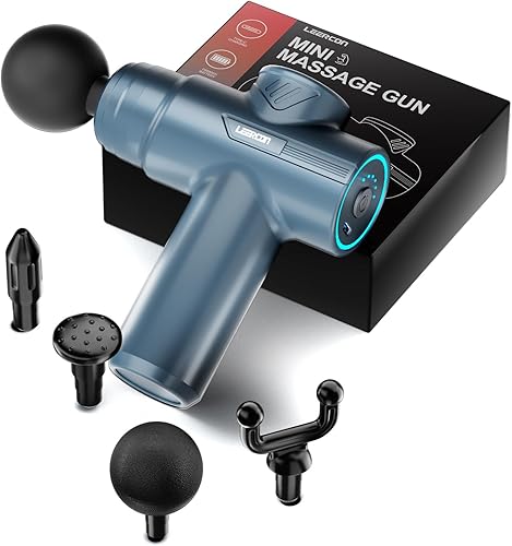 Miniatura 7 de Mini Pistola de Masaje, Masajeador Portátil de Tejido Profundo para Músculos de la Espalda, Elegante, Masajeador de Percusión de Mano para Alivio