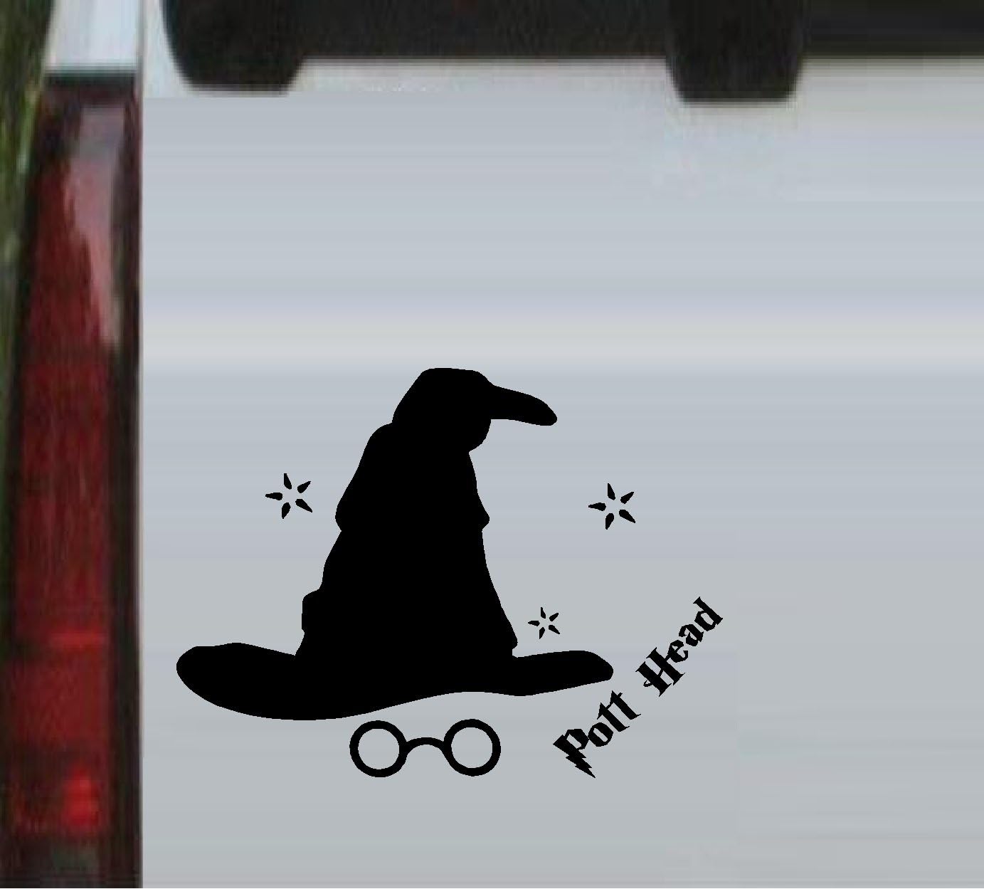 Pott Head ~ Harry Potter Fans, Wall or Window Decal (6 x 8, Black)