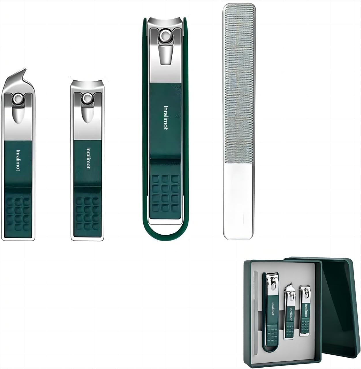 Nail Cutter Set - Adult and Oblique Toe Nail Clippers, Unisex, Including Exquisite Splash-Proof Boxes
