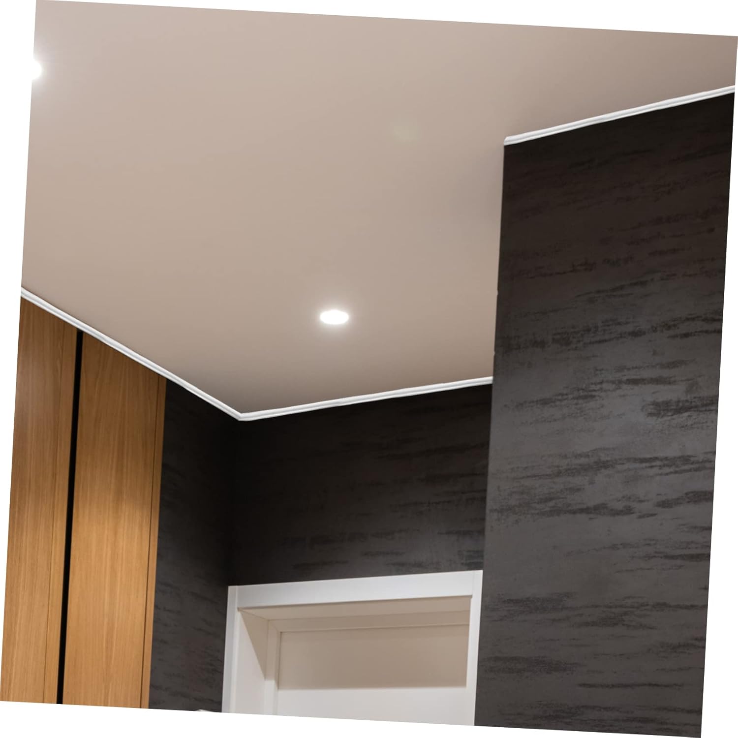 DOITOOL Self-Adhesive Peel and Stick Corner Trim Flexible Molding Strip for Wall Edges Durable and Easy to Cut for Home Decor Silver