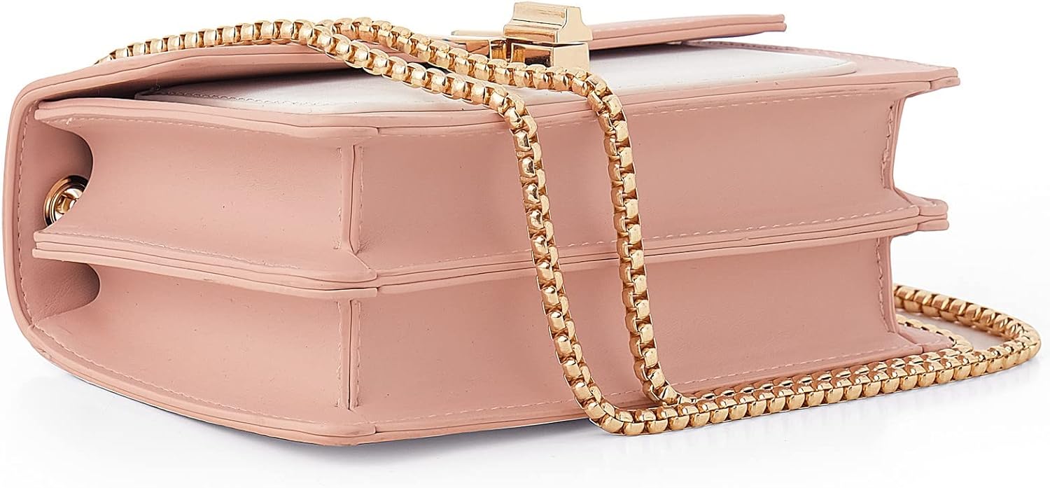 Color-Block Crossbody Bags for Women Leather Cross Body Purses Cute Designer Handbags Shoulder Bag Medium Size - Image 6